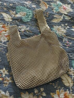 Jessica McClintock Gold Mesh Shoulder Bag
